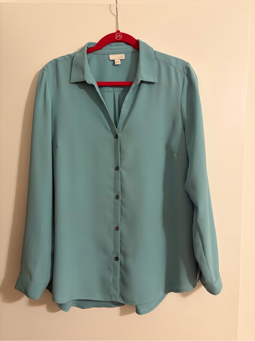 J. Jill Seafoam Green Button-Down Shirt